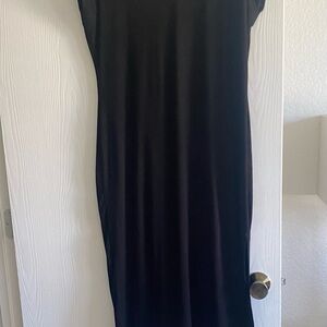 Women Classic Black Midi Dress